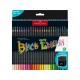 Creioane colorate triunghiulare black edition Faber-Castell 50 culori/set