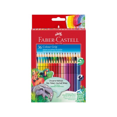 Creioane colorate triunghiulare grip 2001 Faber-Castell 36 culori/set