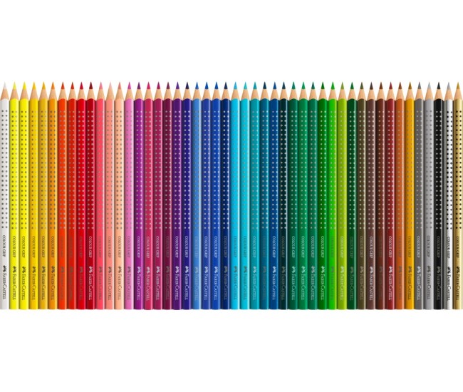 Creioane colorate triunghiulare grip 2001 Faber-Castell 48 culori/set Creioane colorate triunghiulare grip 2001 Faber-Castell 48 culori/set