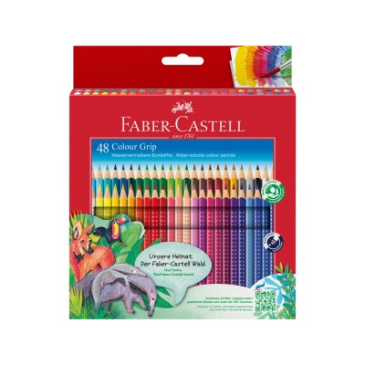 Creioane colorate triunghiulare grip 2001 Faber-Castell 48 culori/set