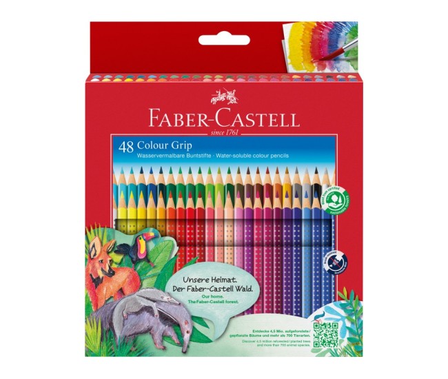 Creioane colorate triunghiulare grip 2001 Faber-Castell 48 culori/set Creioane colorate triunghiulare grip 2001 Faber-Castell 48 culori/set