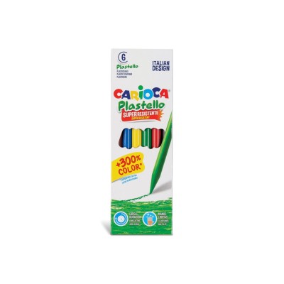 Creioane plastifiate Carioca Plastello 6/set