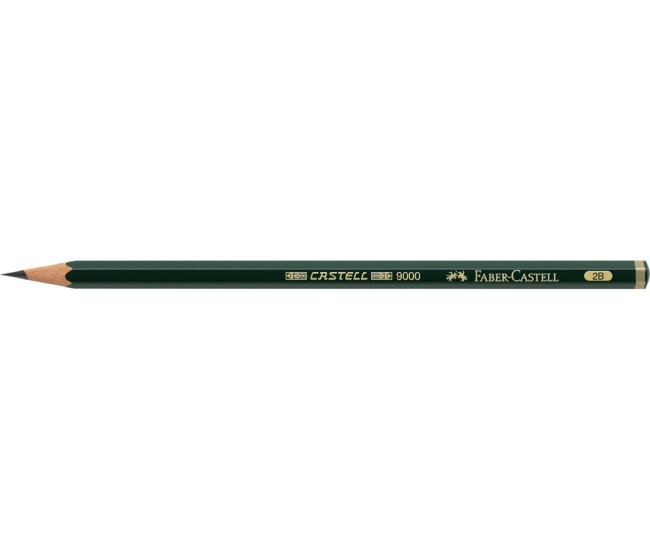 Creion grafit 2B hexagonal Castell 9000 Faber-Castell Creion grafit 2B hexagonal Castell 9000 Faber-Castell
