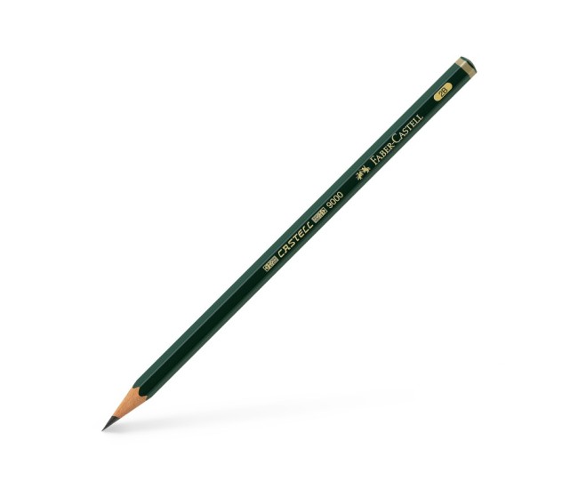 Creion grafit 2B hexagonal Castell 9000 Faber-Castell Creion grafit 2B hexagonal Castell 9000 Faber-Castell