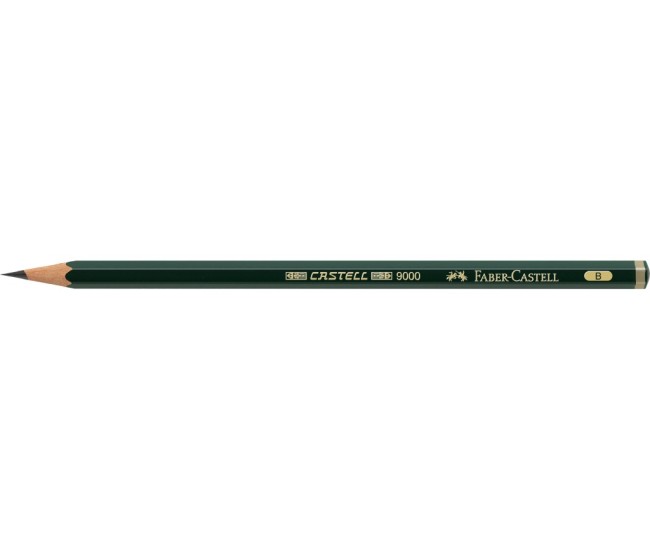 Creion grafit B hexagonal Castell 9000 Faber-Castell Creion grafit B hexagonal Castell 9000 Faber-Castell