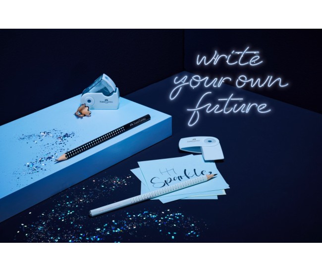 Creion grafit B rotund sparkle bleu sky 2024 Faber-Castell Creion grafit B rotund sparkle bleu sky 2024 Faber-Castell