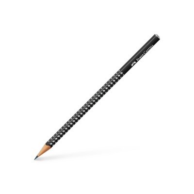 Creion grafit B rotund sparkle negru 2024 Faber-Castell