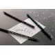 Creion grafit B triunghiular grip sparkle lemn negru midnight ocean Faber-Castell