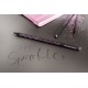 Creion grafit B triunghiular grip sparkle lemn negru midnight rose Faber-Castell