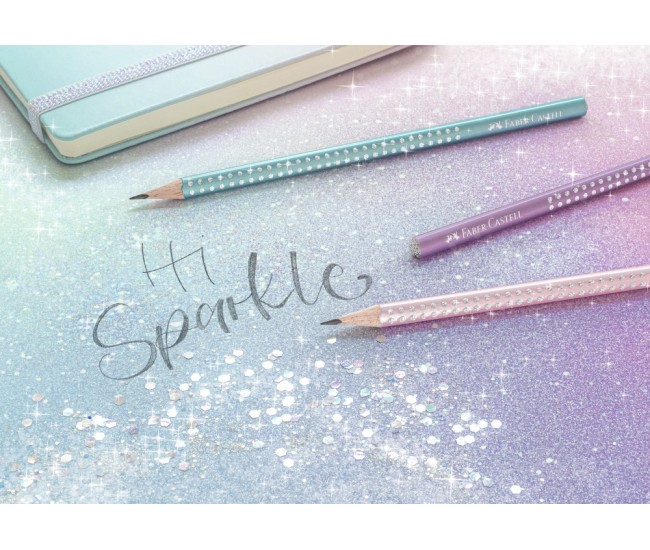 Creion grafit B triunghiular sparkle violet metalizat 2023 Faber-Castell Creion grafit B triunghiular sparkle violet metalizat 2023 Faber-Castell