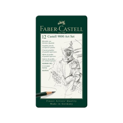 Creion grafit hexagonal Arta Castell 9000 Faber-Castell 12 buc/set