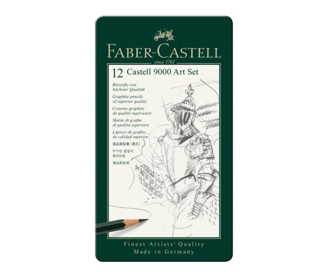 Creion grafit hexagonal Arta Castell 9000 Faber-Castell 12 buc/set Creion grafit hexagonal Arta Castell 9000 Faber-Castell 12 buc/set