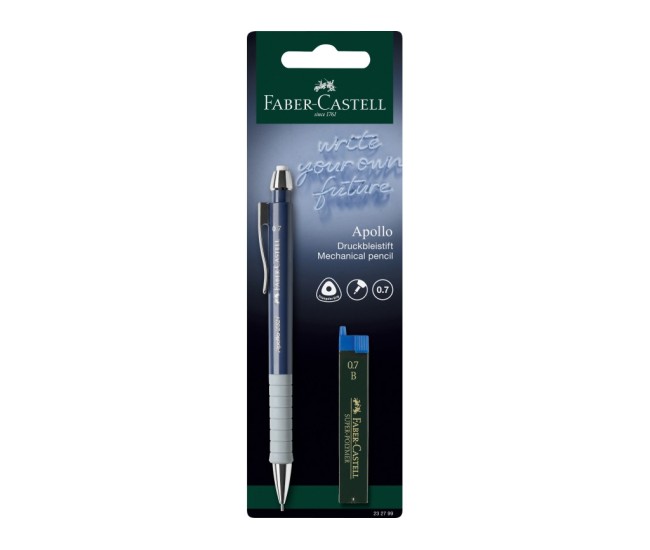Creion mecanic 0.7 mm rose Apollo + mine Faber-Castell 1 buc/blister Creion mecanic 0.7 mm rose Apollo + mine Faber-Castell 1 buc/blister