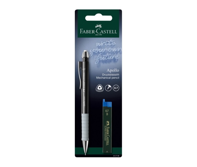 Creion mecanic 0.7 mm rose Apollo + mine Faber-Castell 1 buc/blister Creion mecanic 0.7 mm rose Apollo + mine Faber-Castell 1 buc/blister