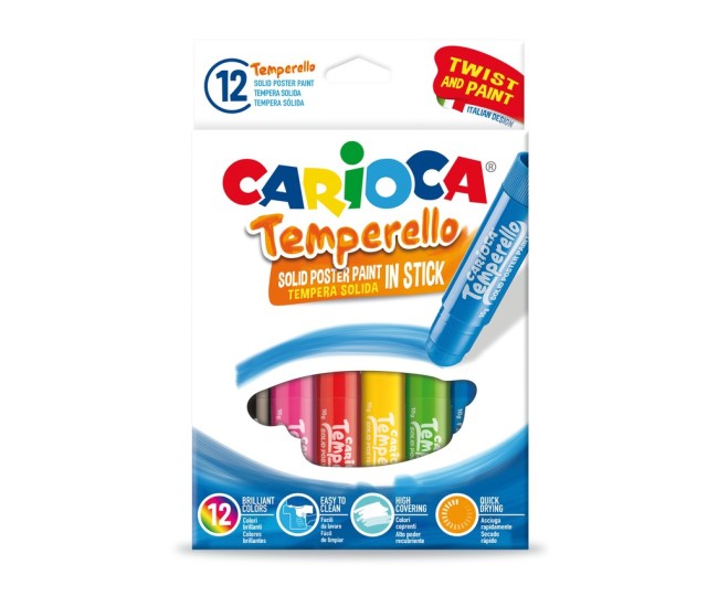 Creion-tempera Temperello Carioca 12/set