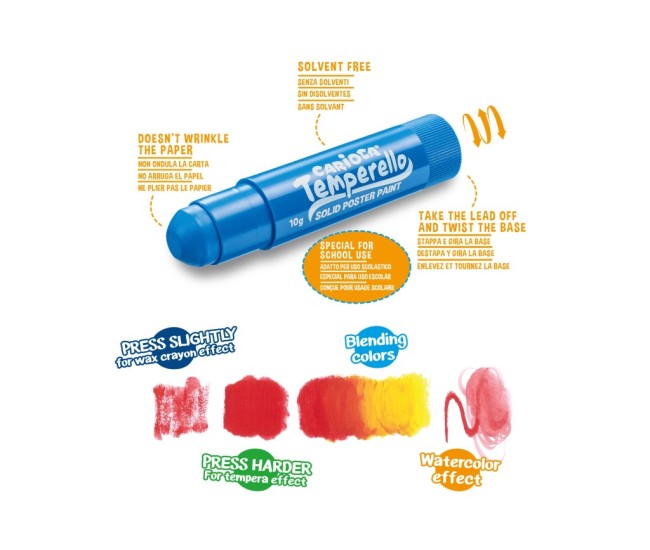 Creion-tempera Temperello Carioca 6/set Creion-tempera Temperello Carioca 6/set