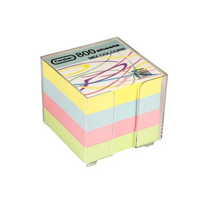 Cub hartie color cu suport 9 x 9 cm 800 file Forster