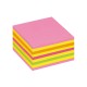 Notes adeziv 76 x 76 mm 450 file cub neon Post-it 3M Notes adeziv 76 x 76 mm 450 file cub neon Post-it 3M