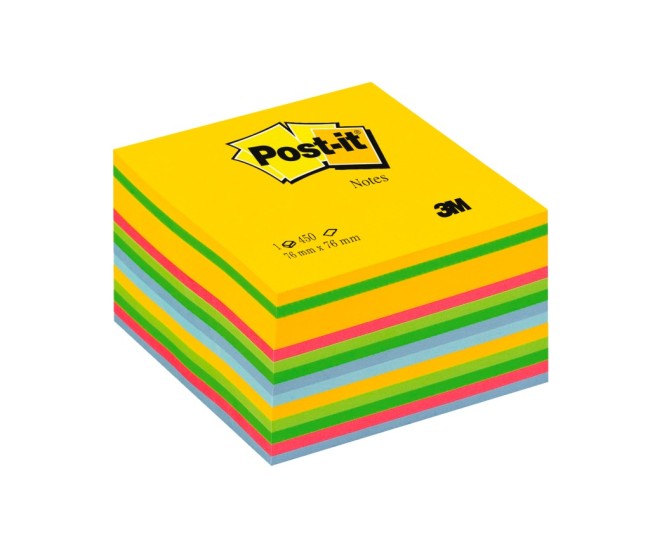 Notes adeziv 76 x 76 mm 450 file cub Post-it 3M Notes adeziv 76 x 76 mm 450 file cub Post-it 3M
