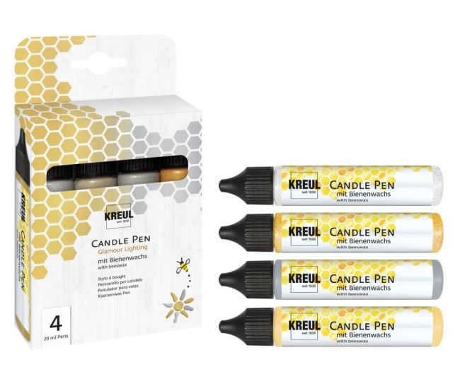 KREUL Candle Pen Set of 4 Glamour Lighting