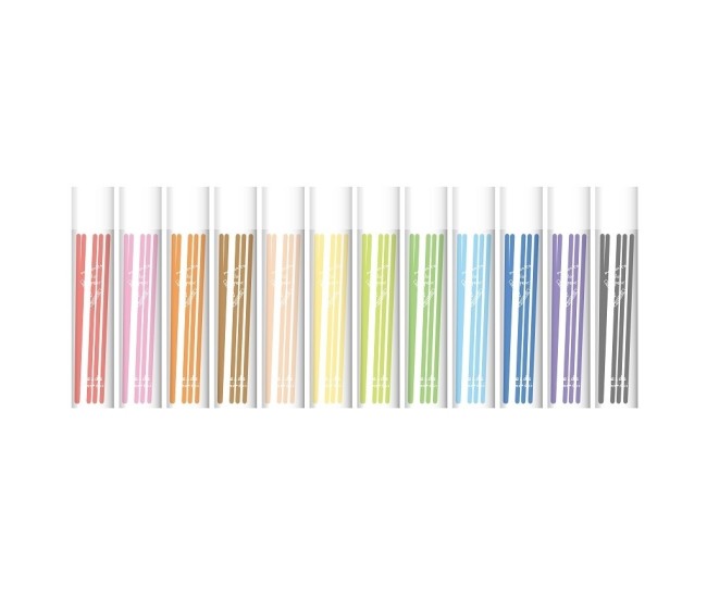 Cutie cu 24 de seturi rezerve pentru creion colorat mecanic din plastic M&G (12 culori x 2 set per culoare, 6 mine per set)