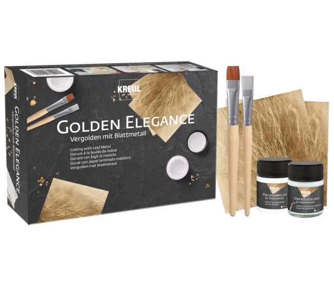KREUL Gilding with Leaf Metal Set Golden Elegance