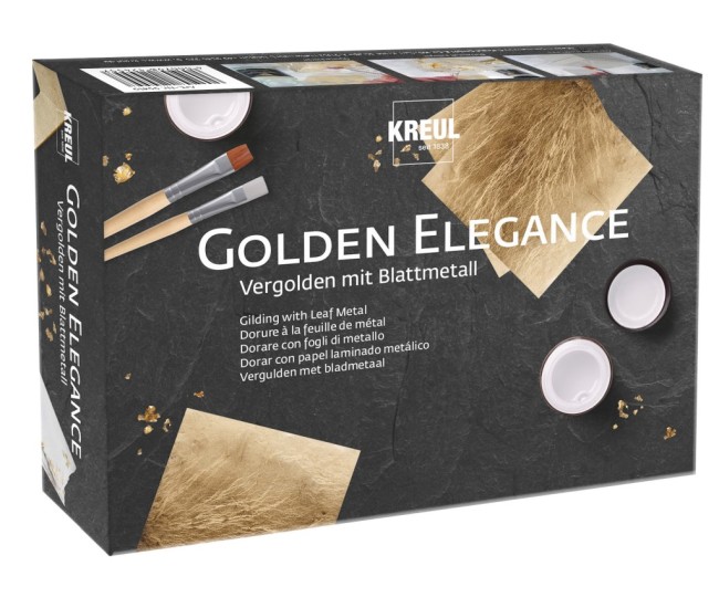 KREUL Gilding with Leaf Metal Set Golden Elegance