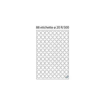 Etichete 88/A4 O20 100/cutie rotunde