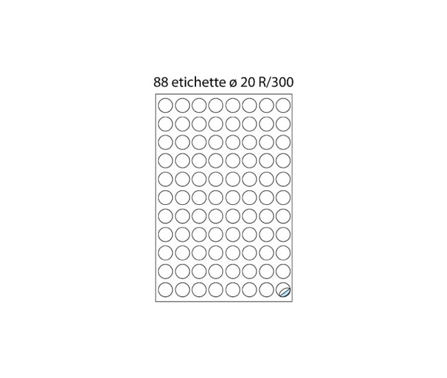 Etichete 88/A4 O20 100/cutie rotunde