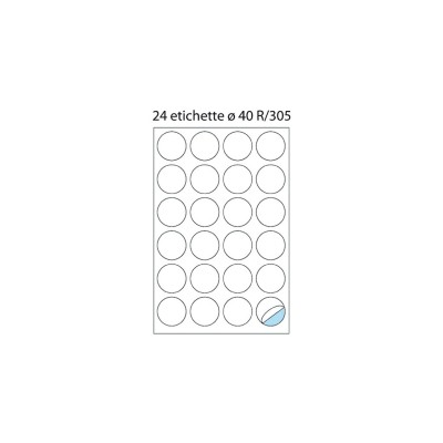 Etichete 24/A4 O40 100/cutie rotunde