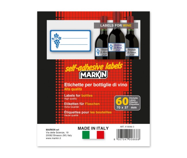 Etichete sticle vin 70 x 37 mm 60 buc/plic