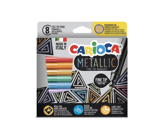 Fineliner Metalic Carioca 8/set Fineliner Metalic Carioca 8/set