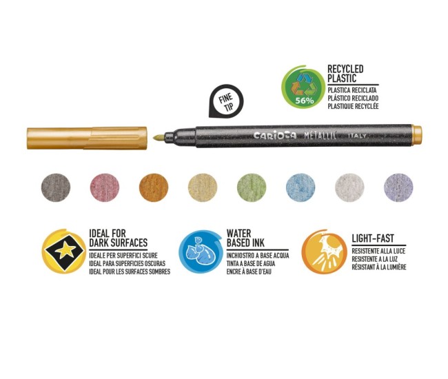 Fineliner Metalic Carioca 8/set Fineliner Metalic Carioca 8/set