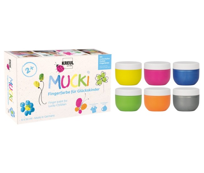 Finger paint Mucki Children of Fortune 50 ml 6 culori/set