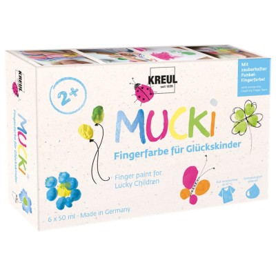 Finger paint Mucki Children of Fortune 50 ml 6 culori/set