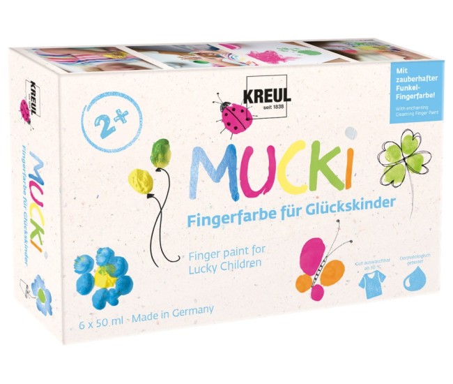Finger paint Mucki Children of Fortune 50 ml 6 culori/set