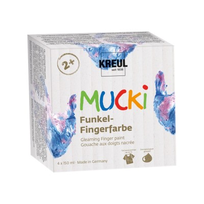 Finger Paint Gleaming Mucki 150 ml 4/set