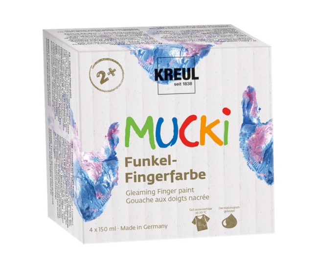 Finger Paint Gleaming Mucki 150 ml 4/set