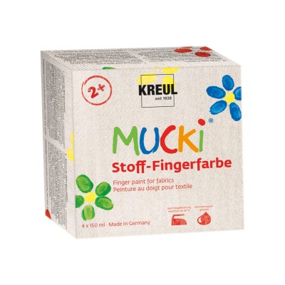 Finger paint textile Mucki 150 ml 4/set