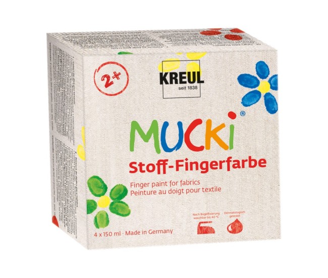 Finger paint textile Mucki 150 ml 4/set
