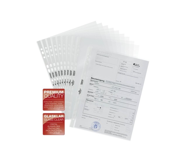 Folie de protectie documente A4 Cristal Durable 10/set