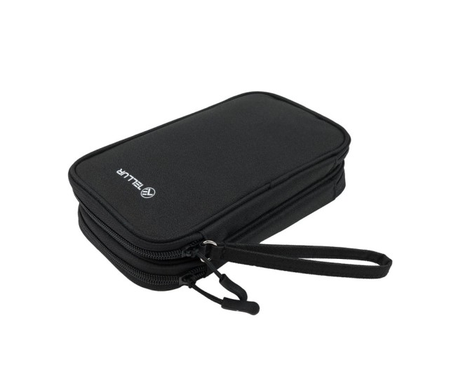 Geanta Tellur pentru organizare cabluri si accesorii, 21 x 12,5 x 6 cm, poliester, negru Geanta Tellur pentru organizare cabluri si accesorii, 21 x 12,5 x 6 cm, poliester, negru