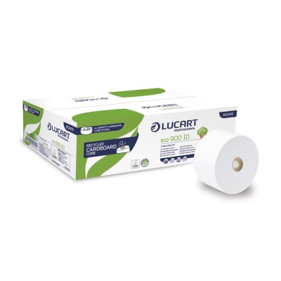 Hartie igienica autocut Lucart ECO 900 ID, 2 str, alba, 202 m/rola, 12 role/bax