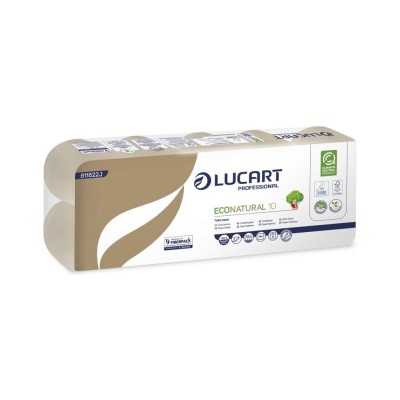 Hartie igienica Lucart EcoNatural 10, 2 str, 10 role/set
