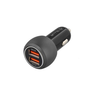 Incarcator auto Tellur FCC8 6A 36W (QC 3.0 + QC 3.0), negru