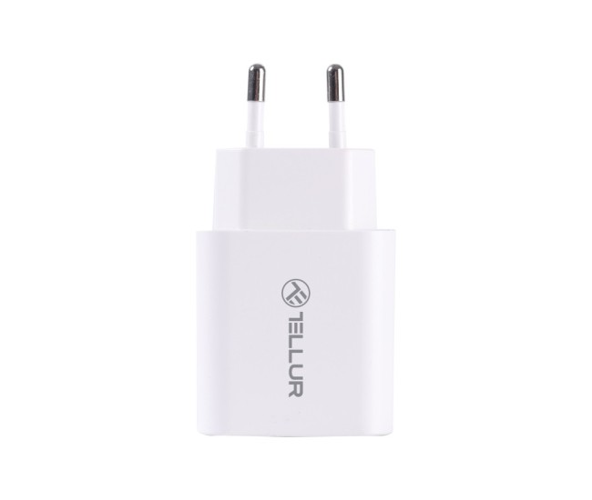 Incarcator priza Tellur PDHC101 cu doua porturi, PD 20W + QC3.0 18W, alb Incarcator priza Tellur PDHC101 cu doua porturi, PD 20W + QC3.0 18W, alb