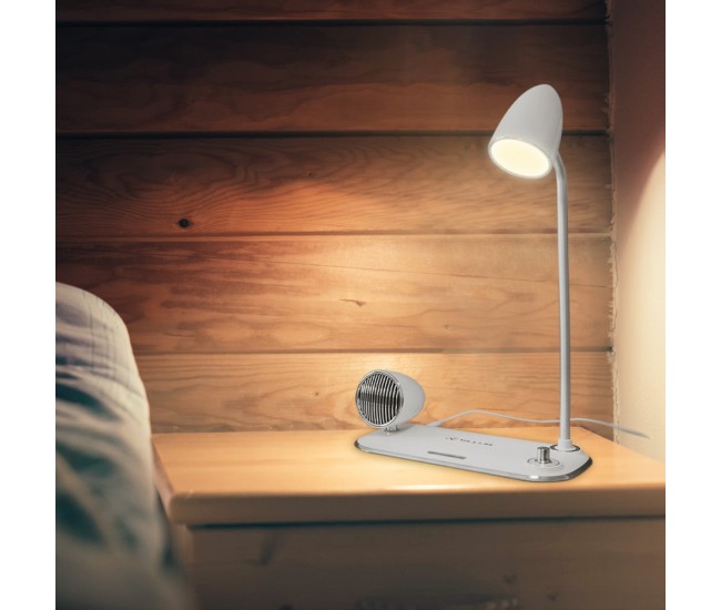 Incarcator wireless birou Tellur, 15W, Boxa Bluetooth 5W, Lampa de birou, Tellur Nostalgia, Alb Incarcator wireless birou Tellur, 15W, Boxa Bluetooth 5W, Lampa de birou, Tellur Nostalgia, Alb
