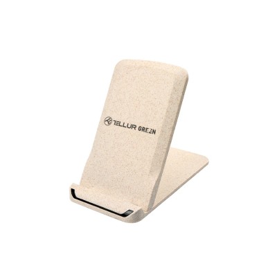 Incarcator wireless birou Tellur Green, certificat Qi, 15W, pliabil, crem Incarcator wireless birou Tellur Green, certificat Qi, 15W, pliabil, crem