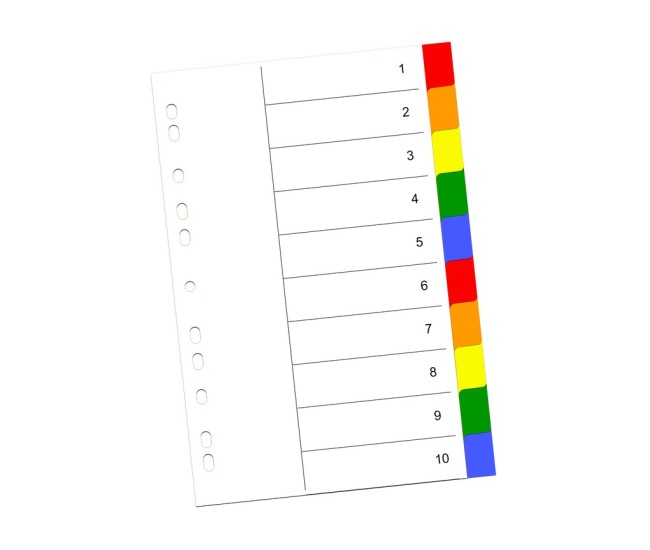 Index plastic 10/set Index plastic 10/set