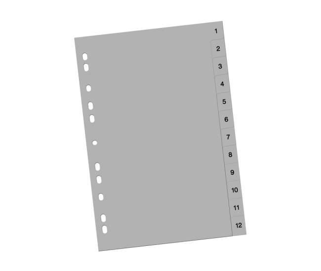 Index plastic 1-12 Index plastic 1-12